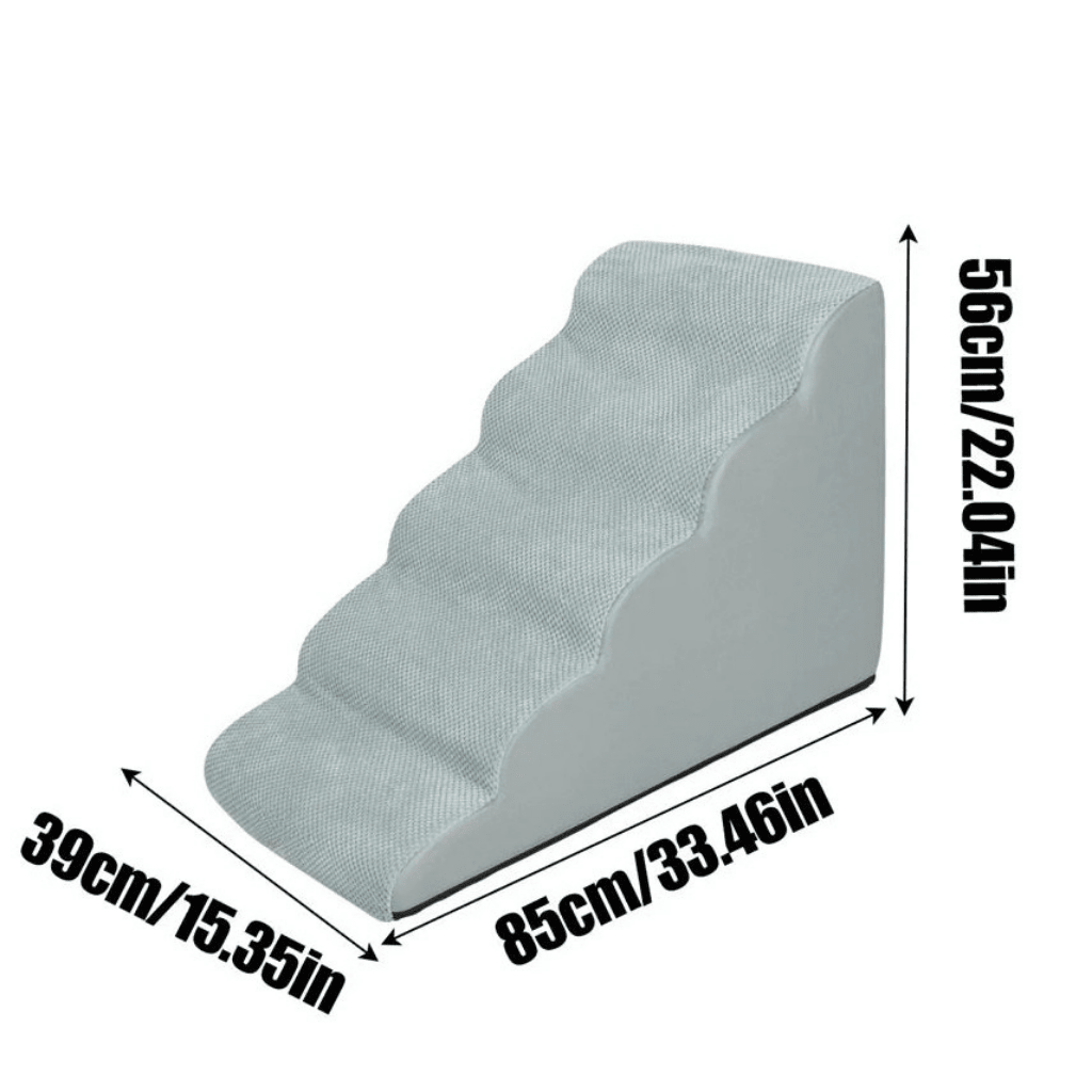 CozyPaw Stairs Padded Five Step Dog Ramp With Washable Cover | Temsk