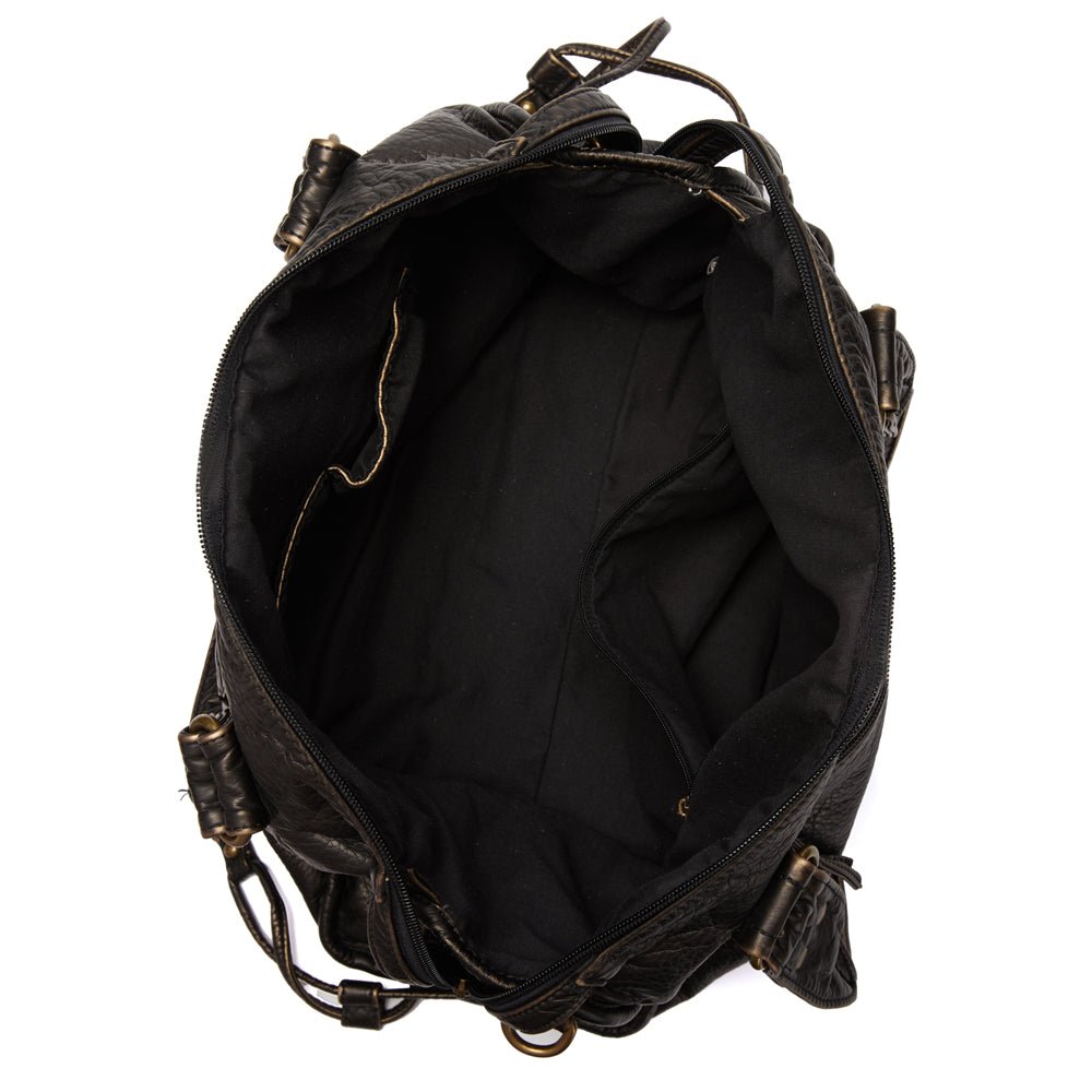 LunaNova Trendy Black PU Leather Handbag For Everyday Use | Temsk