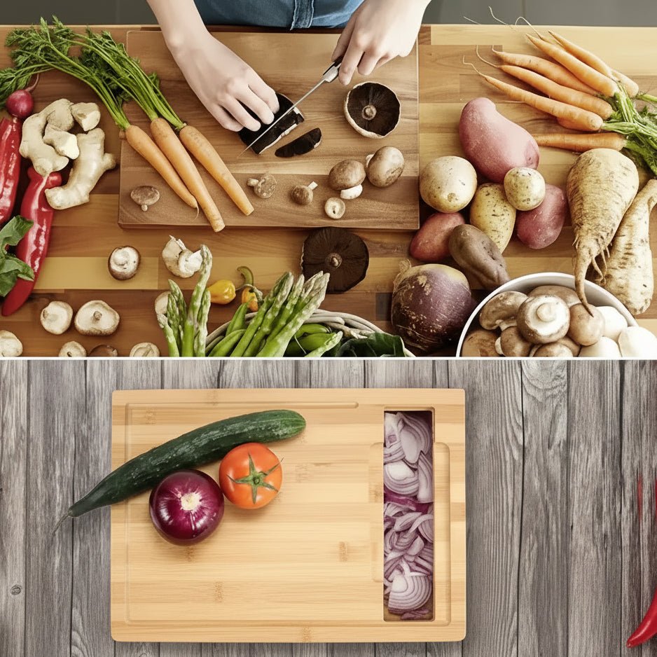 GreenCraft Ecological Bamboo Cutting Board With Replaceable Blades And Storage Bowls | Temsk