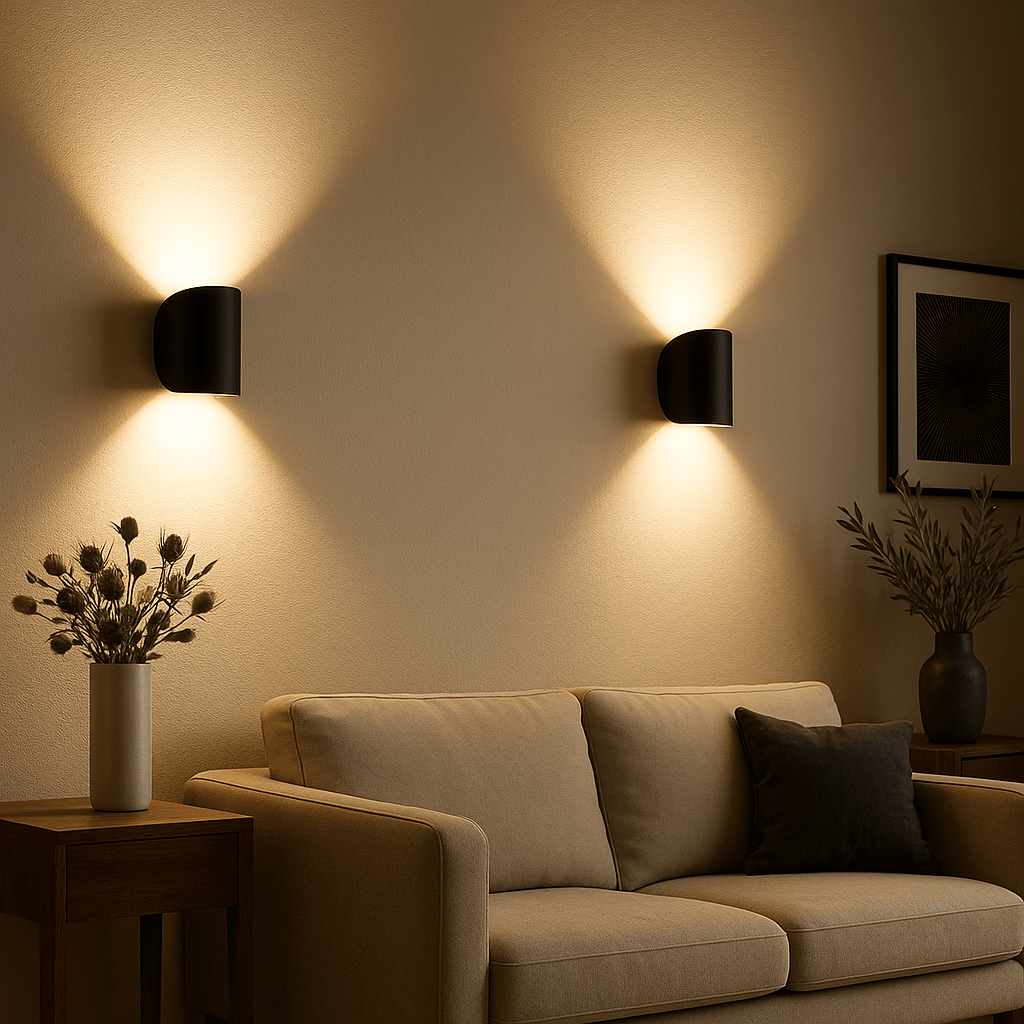 NovaLume moderní LED nástěnné světlo pro energeticky úsporné osvětlení obývacího pokoje | Temsk