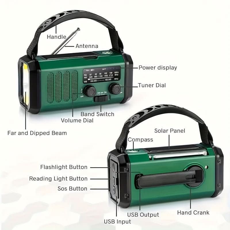 BrightGen All-In-One Emergency Radio With Torch And USB Charging | Temsk
