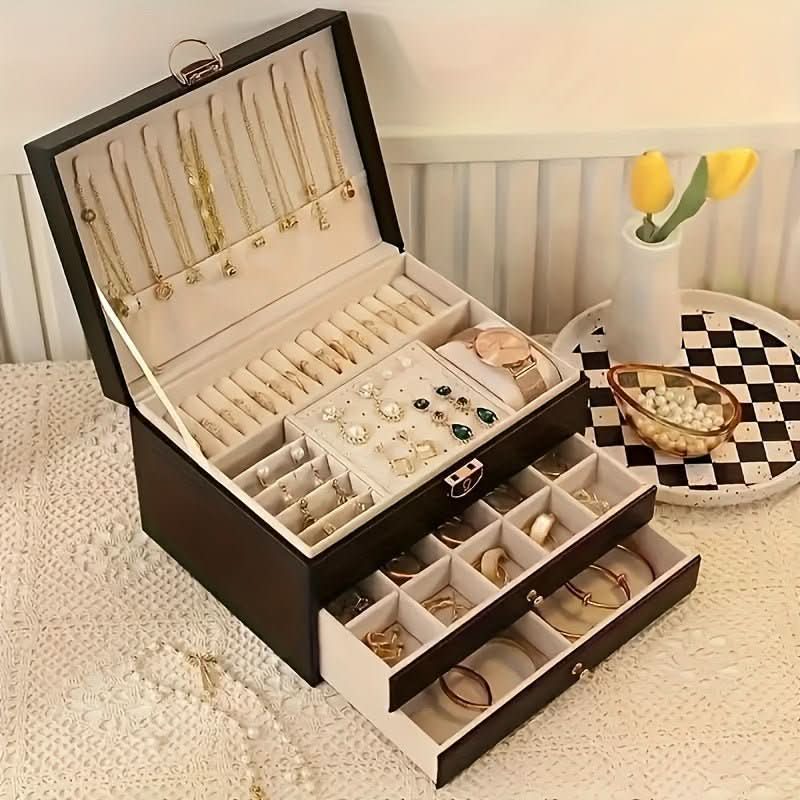 Timeless Leather Jewelry Box for Travel and Home Storage | Temsk