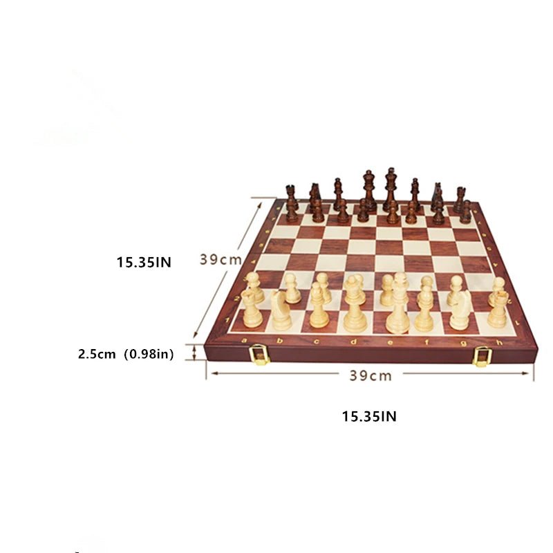 AstraFold Premium Wooden Chess Set With Durable Solid Wood Pieces | Temsk