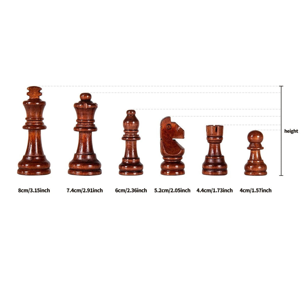 AstraFold Premium Wooden Chess Set With Durable Solid Wood Pieces | Temsk