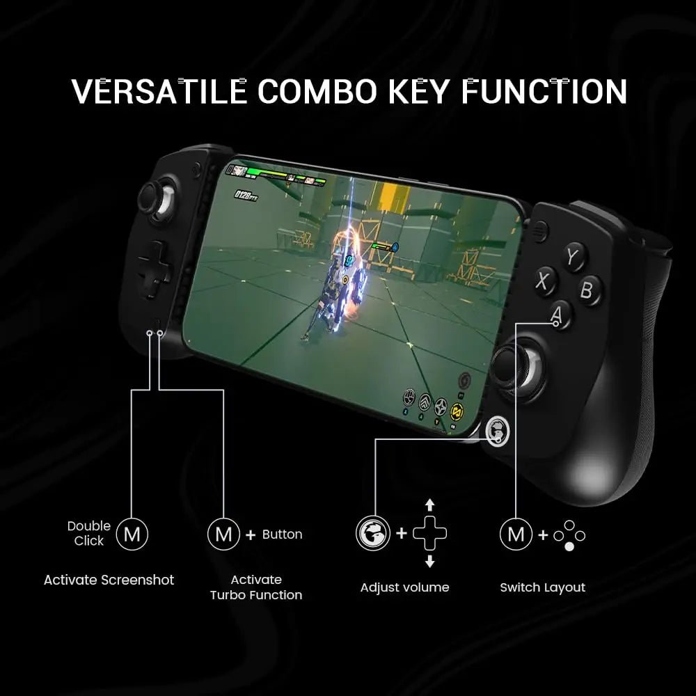NovaGrip X5 lehký mobilní ovladač s Hall joystickem a ergonomickým tvarem | Temsk