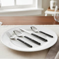 Aurelia Edge 4-Piece Stainless Steel Flatware Set With Engraved Design | Temsk