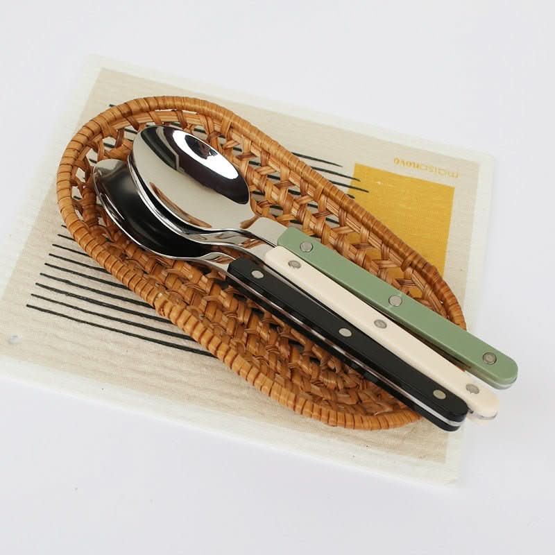 Aurelia Edge 4-Piece Stainless Steel Flatware Set With Engraved Design | Temsk