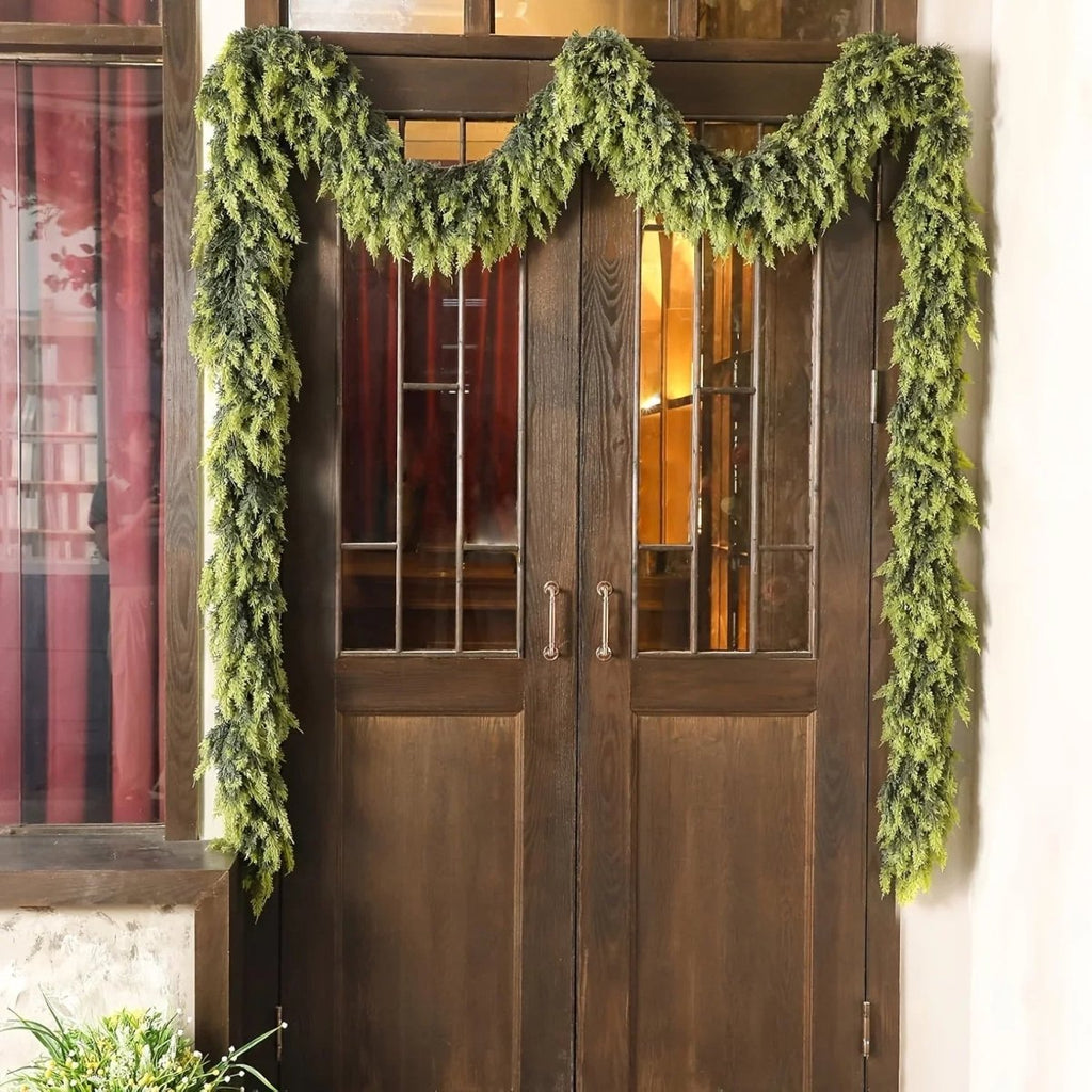 CedarCraft Handmade Christmas Garland With Lush Cedar Needles | Temsk