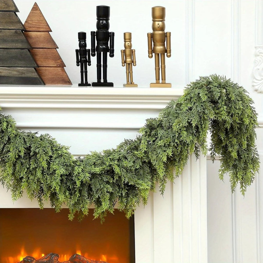 CedarCraft Handmade Christmas Garland With Lush Cedar Needles | Temsk