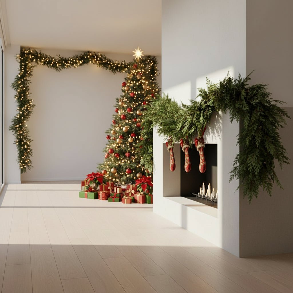 CedarCraft Handmade Christmas Garland With Lush Cedar Needles | Temsk