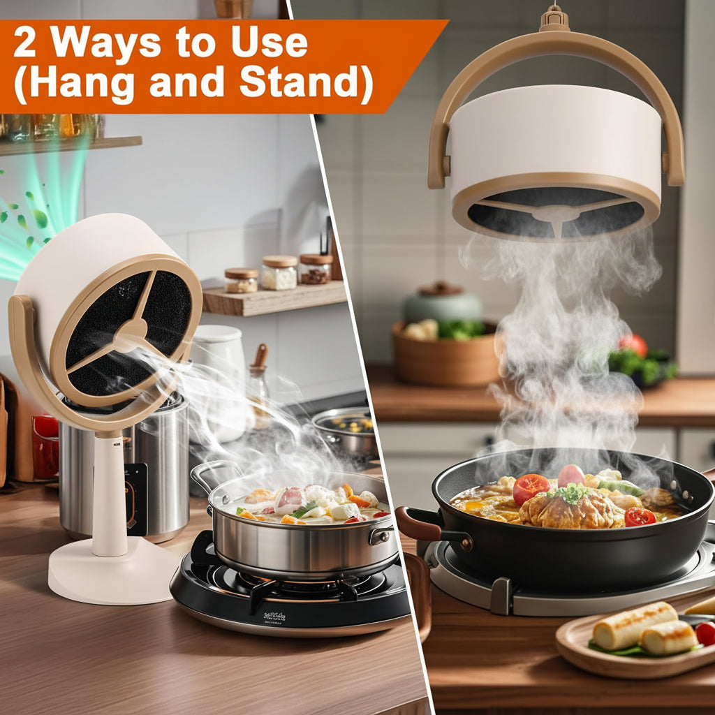 Rechargeable Range Hood Portable Exhaust Fan For Kitchen Ventilation | Temsk