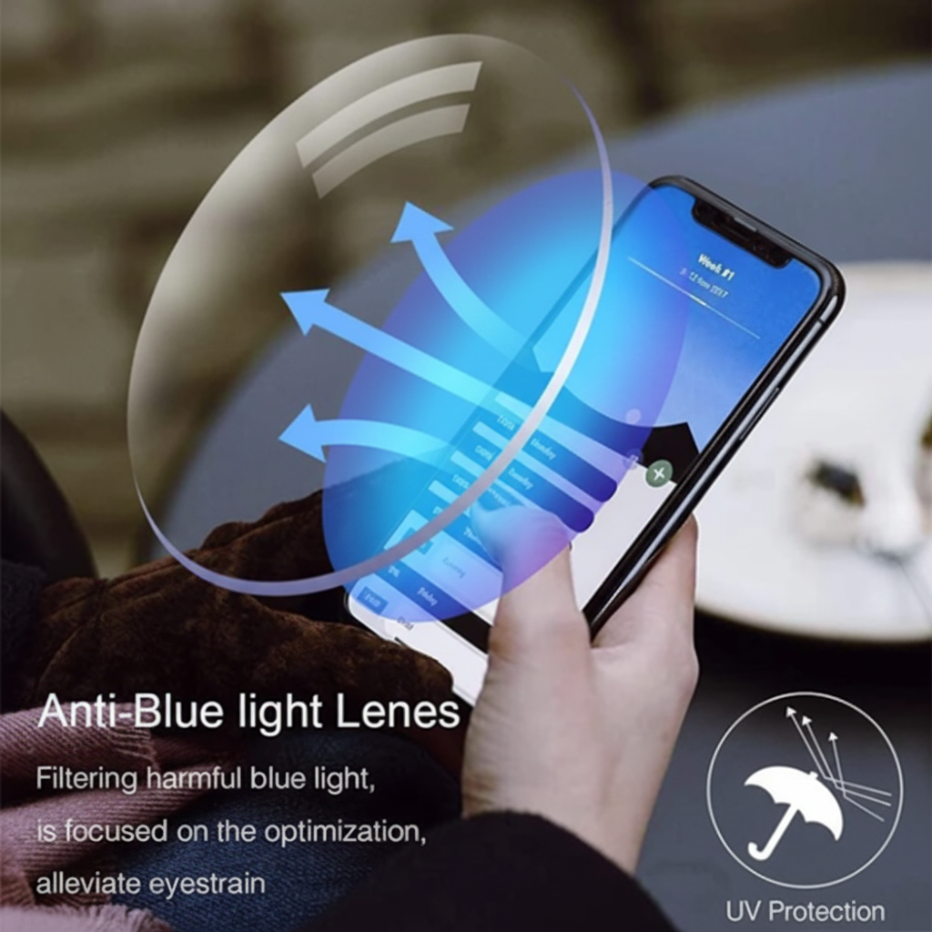 Varifocal Glasses With Blue Light Shield Rimless Reading | Temsk