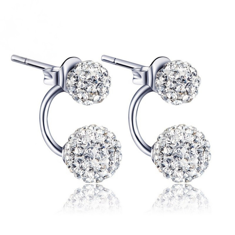 Sterling Silver Flower CZ Stud Earrings For Mother's Day Present | Temsk