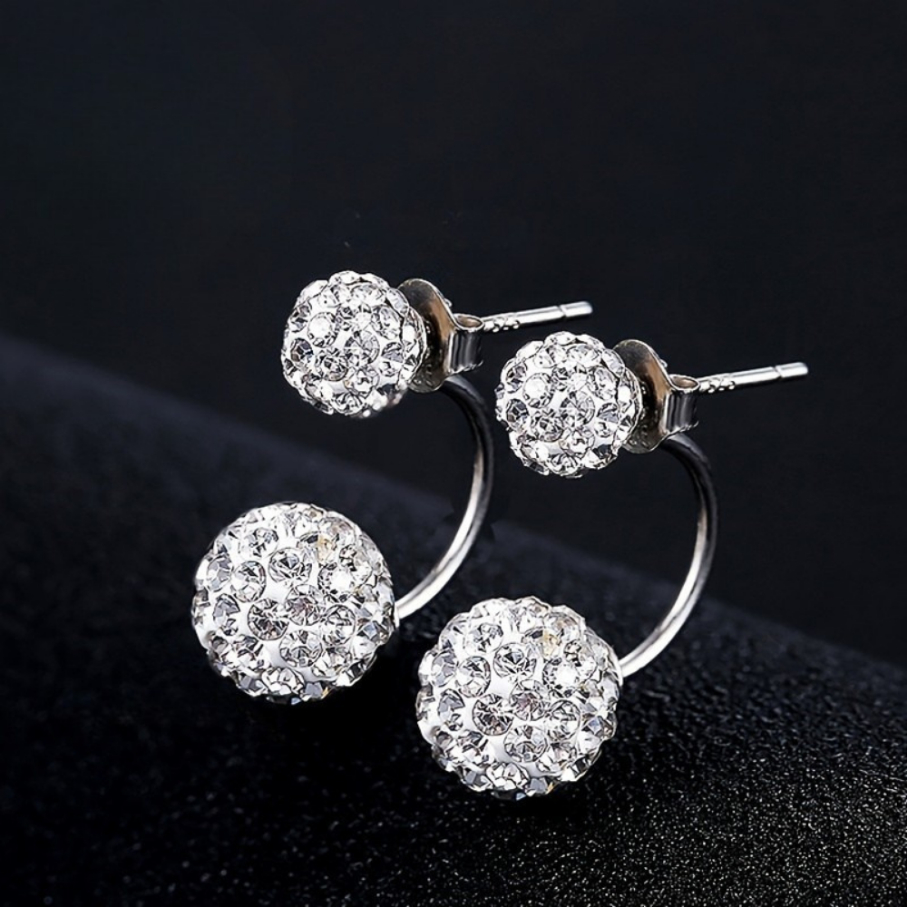 Sterling Silver Flower CZ Stud Earrings For Mother's Day Present | Temsk