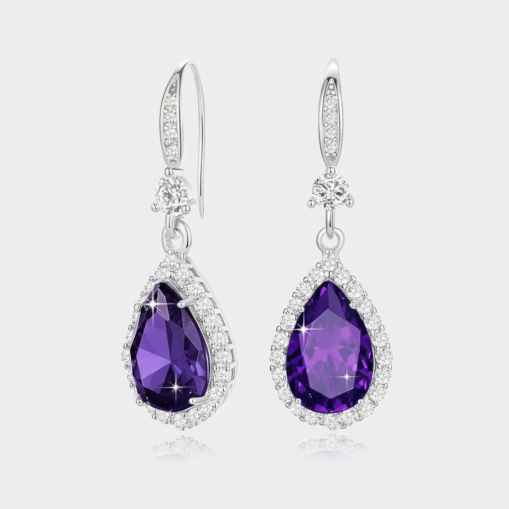 Birthstone Teardrop Earrings for Mother's Day Gift | Temsk