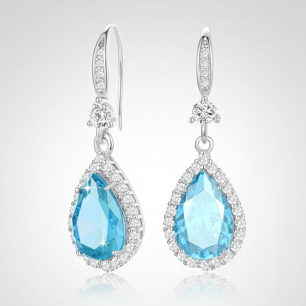 Birthstone Teardrop Earrings for Mother's Day Gift | Temsk