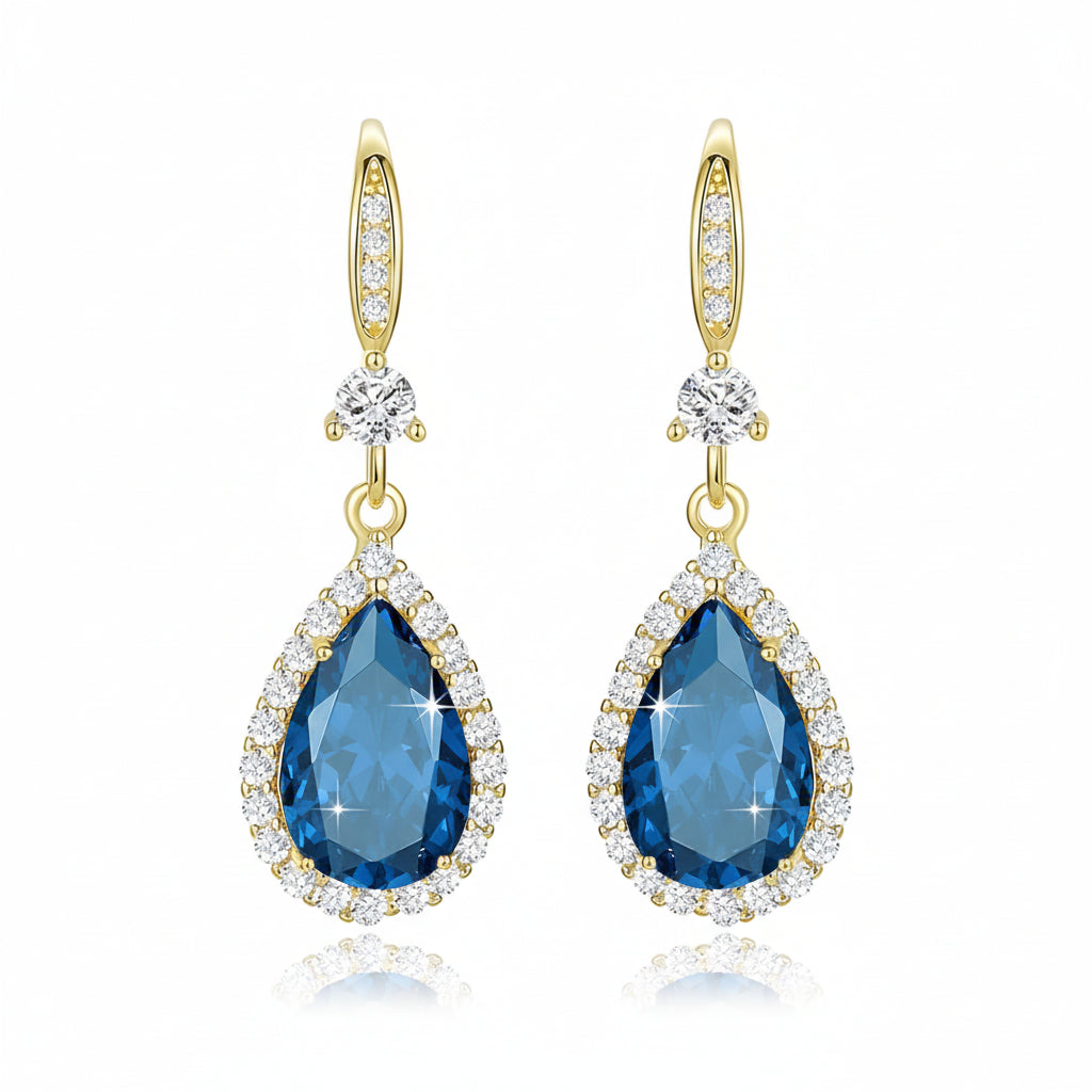 Birthstone Teardrop Earrings for Mother's Day Gift | Temsk
