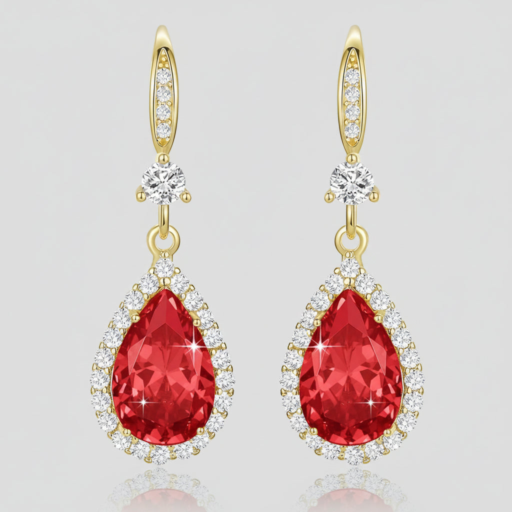 Birthstone Teardrop Earrings for Mother's Day Gift | Temsk