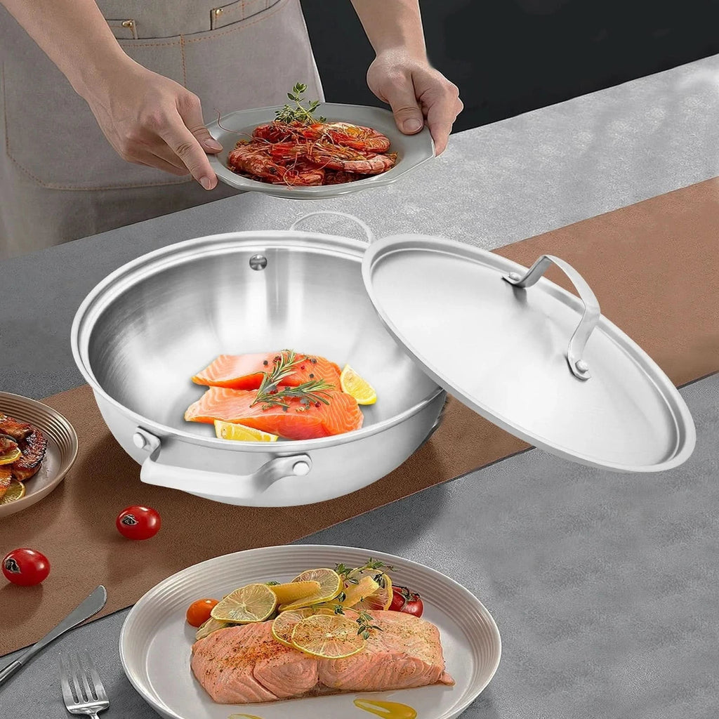 NovaCook Universal Stainless Steel Cooking Pot With Lid For All Stove Types | Temsk