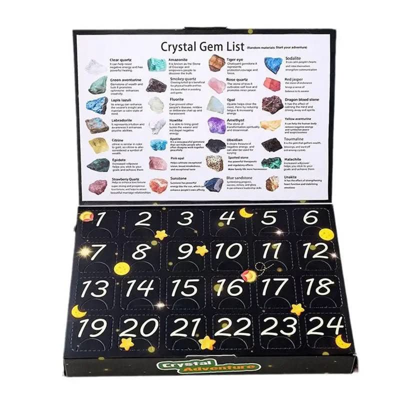 LumenQuest Advent Calendar 2025 – 24 Natural Crystals for Discovery and Joy | Temsk