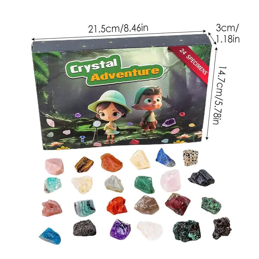 LumenQuest Advent Calendar 2025 – 24 Natural Crystals for Discovery and Joy | Temsk