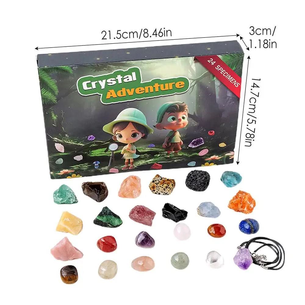 LumenQuest Advent Calendar 2025 – 24 Natural Crystals for Discovery and Joy | Temsk