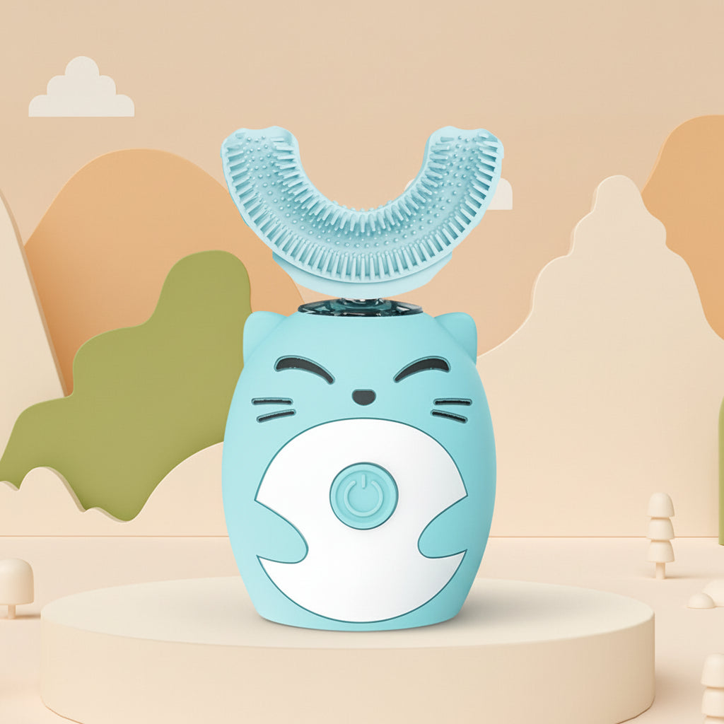 Kids Sonic U Shape Silicone Electric Toothbrush For Children | Temsk