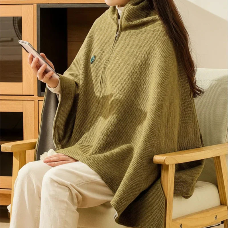 Wearable USB Heated Blanket Shawl For Fast, Cozy Warmth At Home Or Travel | Temsk