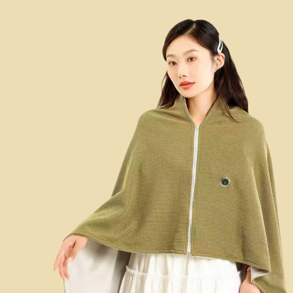 Wearable USB Heated Blanket Shawl For Fast, Cozy Warmth At Home Or Travel | Temsk