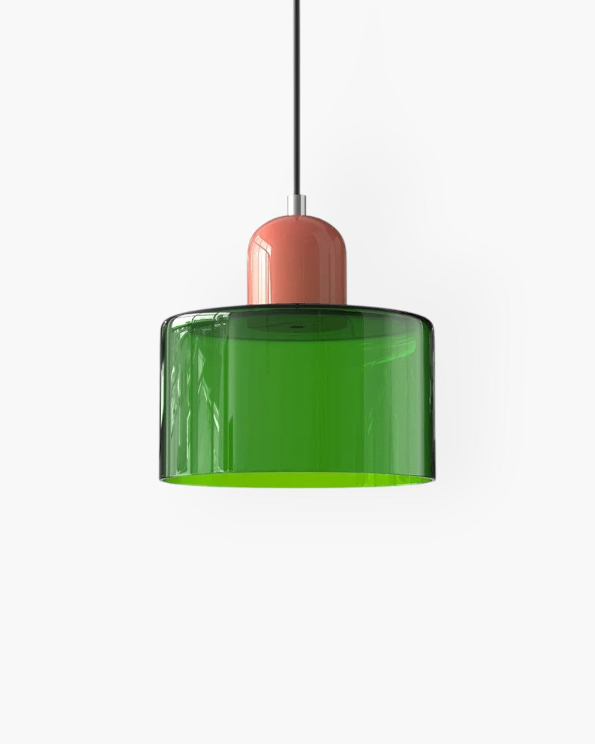 Glass Flush Mount Ceiling Light With Soft Coloured Shade | Temsk