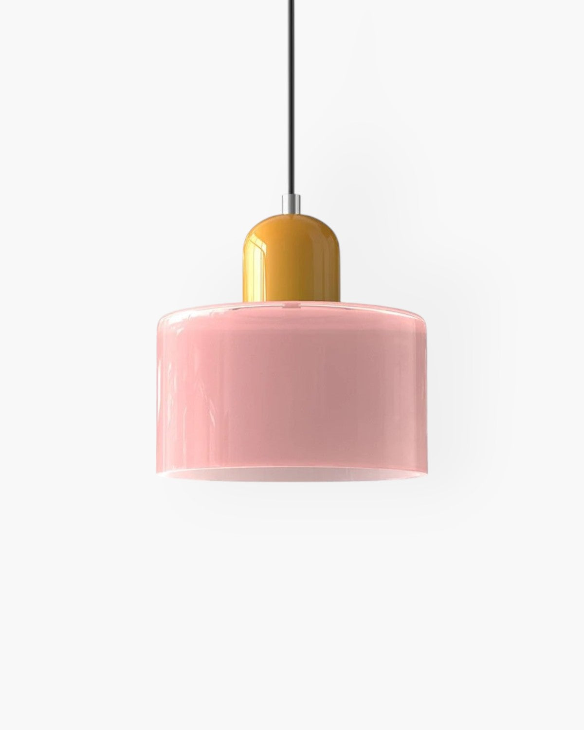 Glass Flush Mount Ceiling Light With Soft Coloured Shade | Temsk
