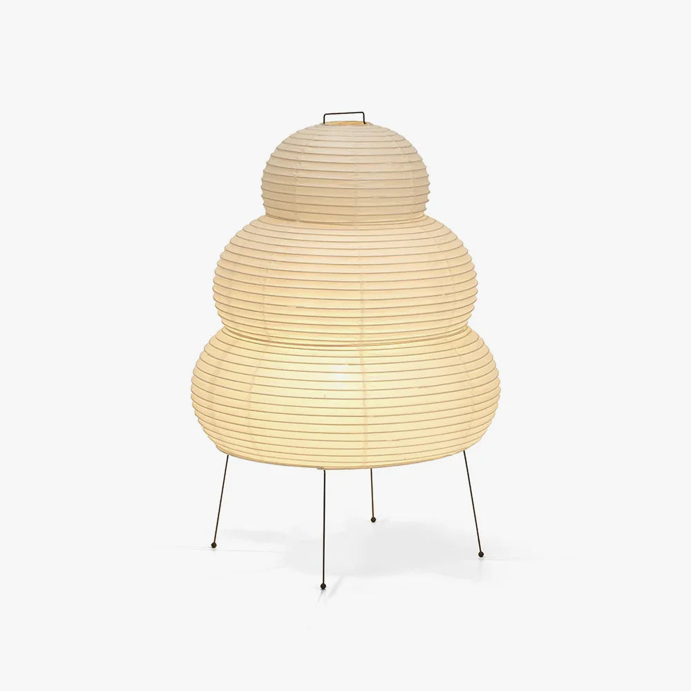 Rice Paper Floor Lamp With Layered Paper Shade | Temsk