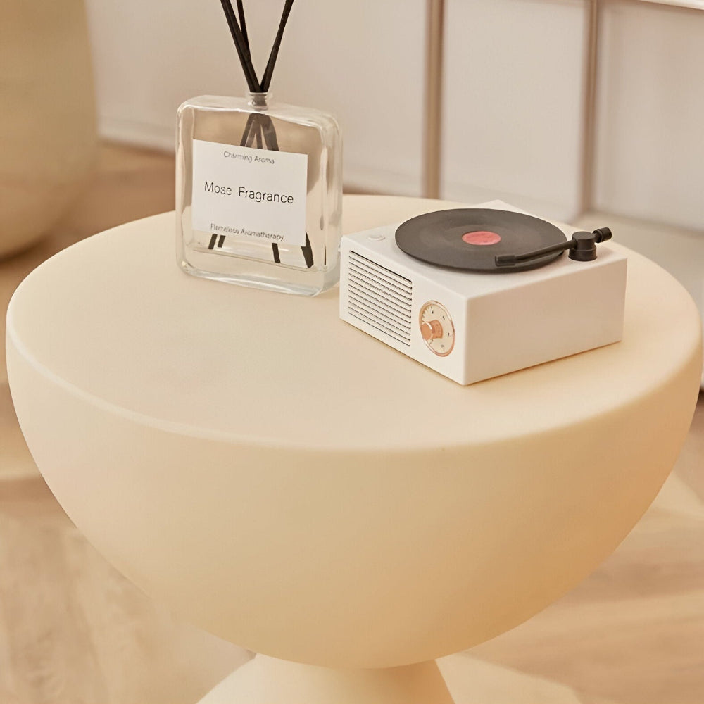 Round Modern Coffee Table With Stylish Accent Side Table For Living Rooms | Temsk