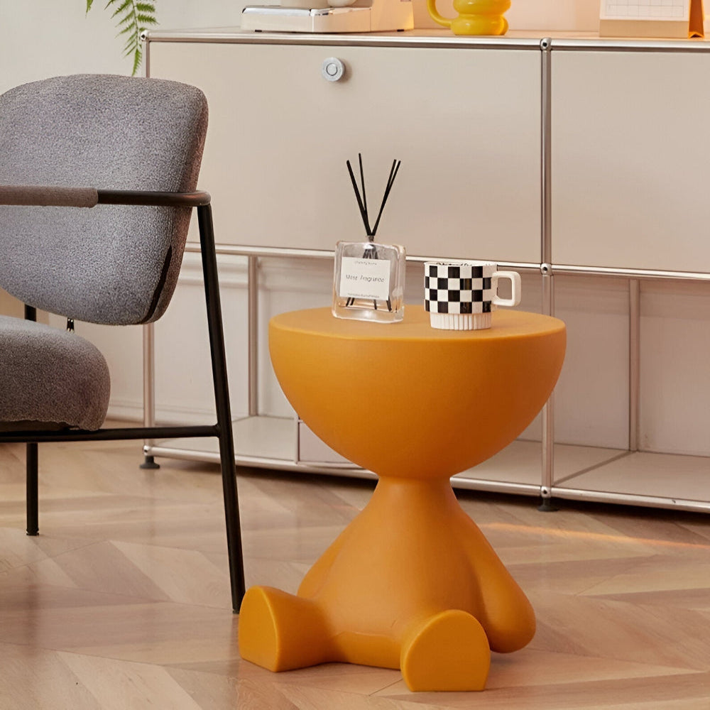 Round Modern Coffee Table With Stylish Accent Side Table For Living Rooms | Temsk