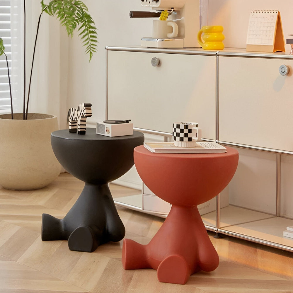 Round Modern Coffee Table With Stylish Accent Side Table For Living Rooms | Temsk