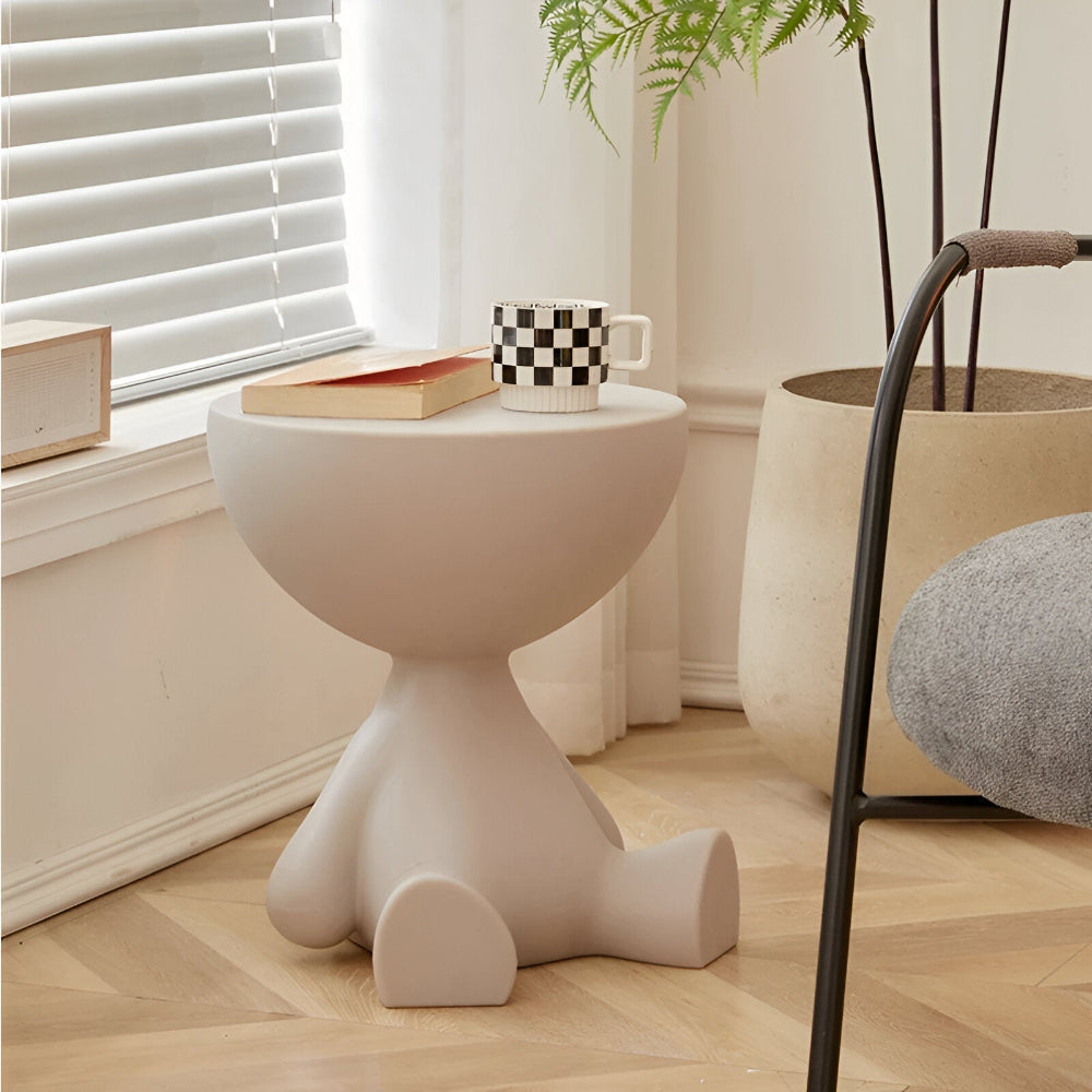 Round Modern Coffee Table With Stylish Accent Side Table For Living Rooms | Temsk