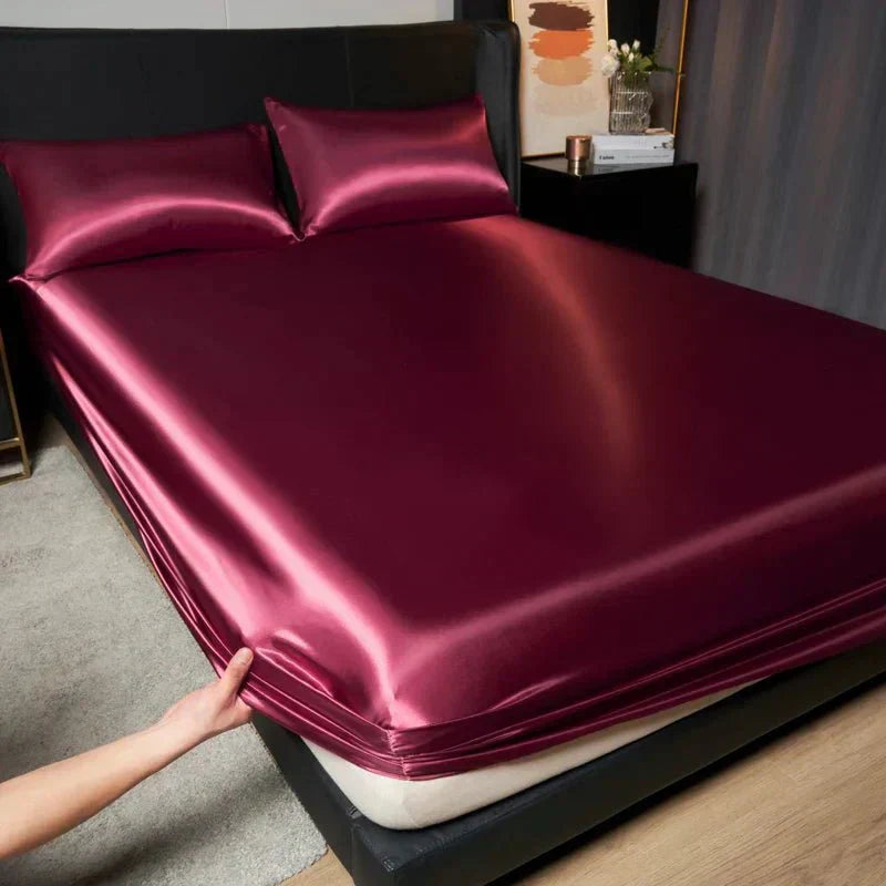 CalmSilk Chladivý ledový saténový prostěradlo s elastickým lemem | Temsk