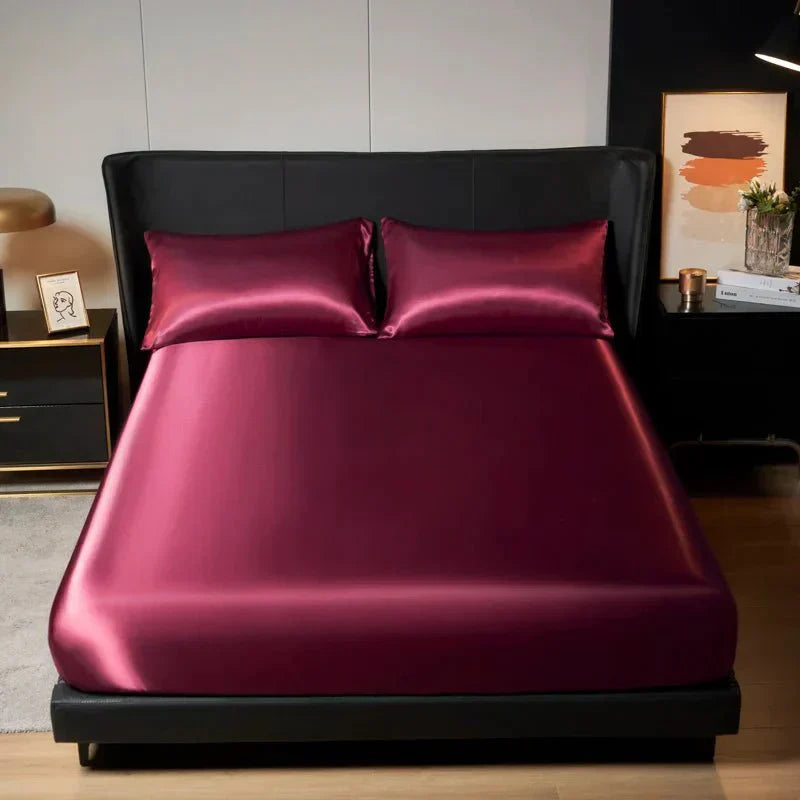 CalmSilk Chladivý ledový saténový prostěradlo s elastickým lemem | Temsk
