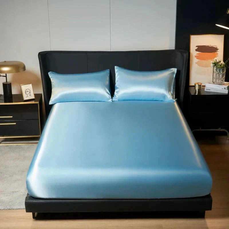 CalmSilk Chladivý ledový saténový prostěradlo s elastickým lemem | Temsk