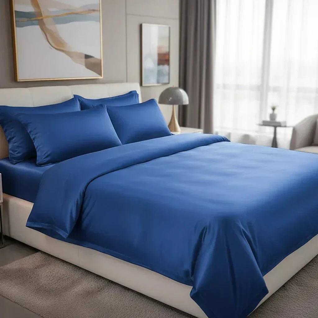 Celestia Luxe Soft Ice Silk Satin Fitted Sheet For Comfort | Temsk
