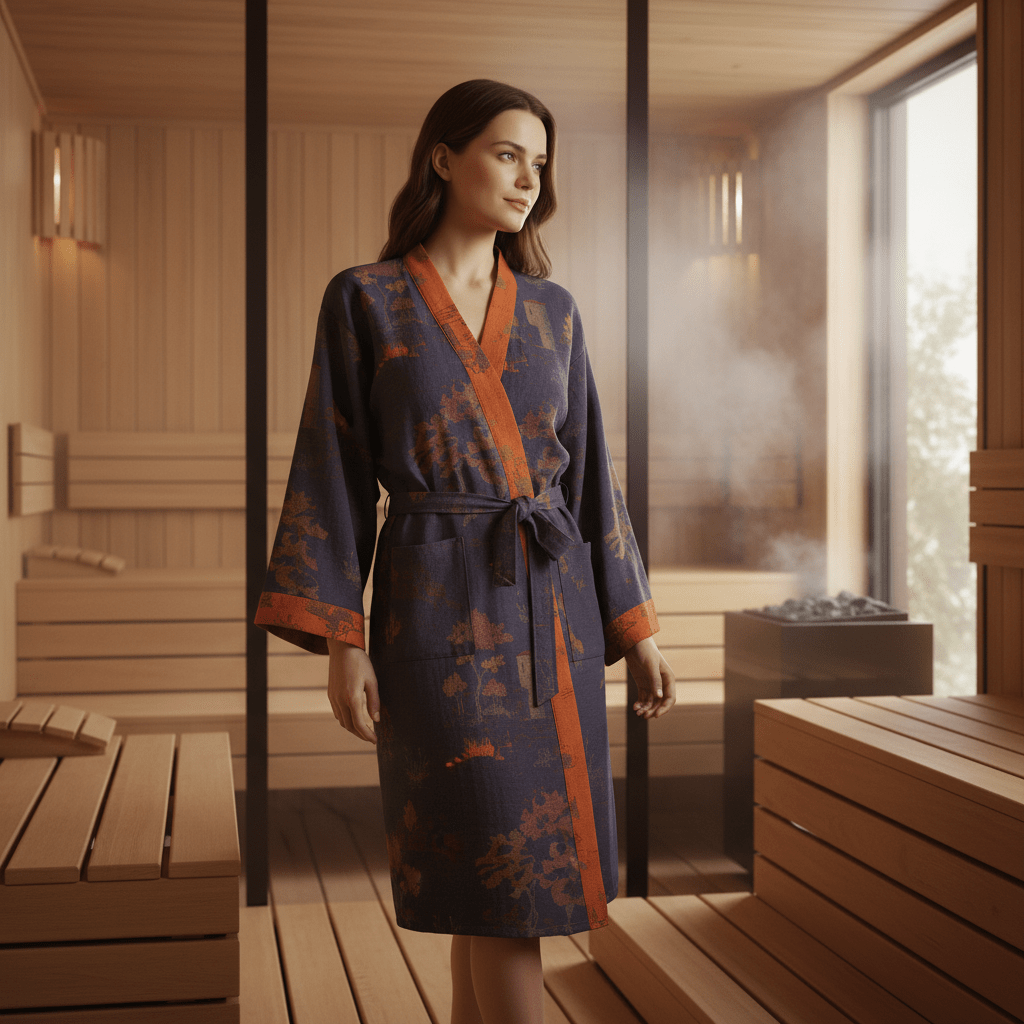 Vintage unisex kimono župan z bavlněné gázy | Temsk