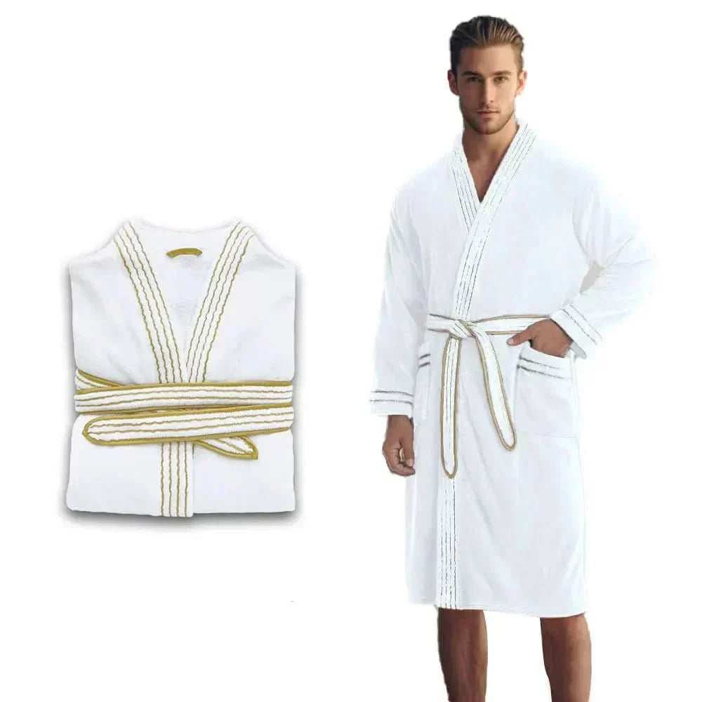 RegalVelour Elegant Men's Bathrobe in Thick Velvet | Temsk