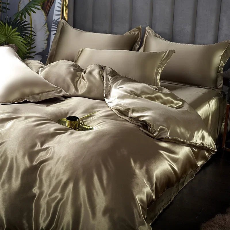 LunaSilk Satin Bedding Set For Restful Sleep Comfort | Temsk