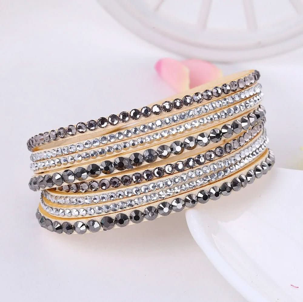 Elegant Crystal Wrap Bracelet With Crystals For Women | Temsk