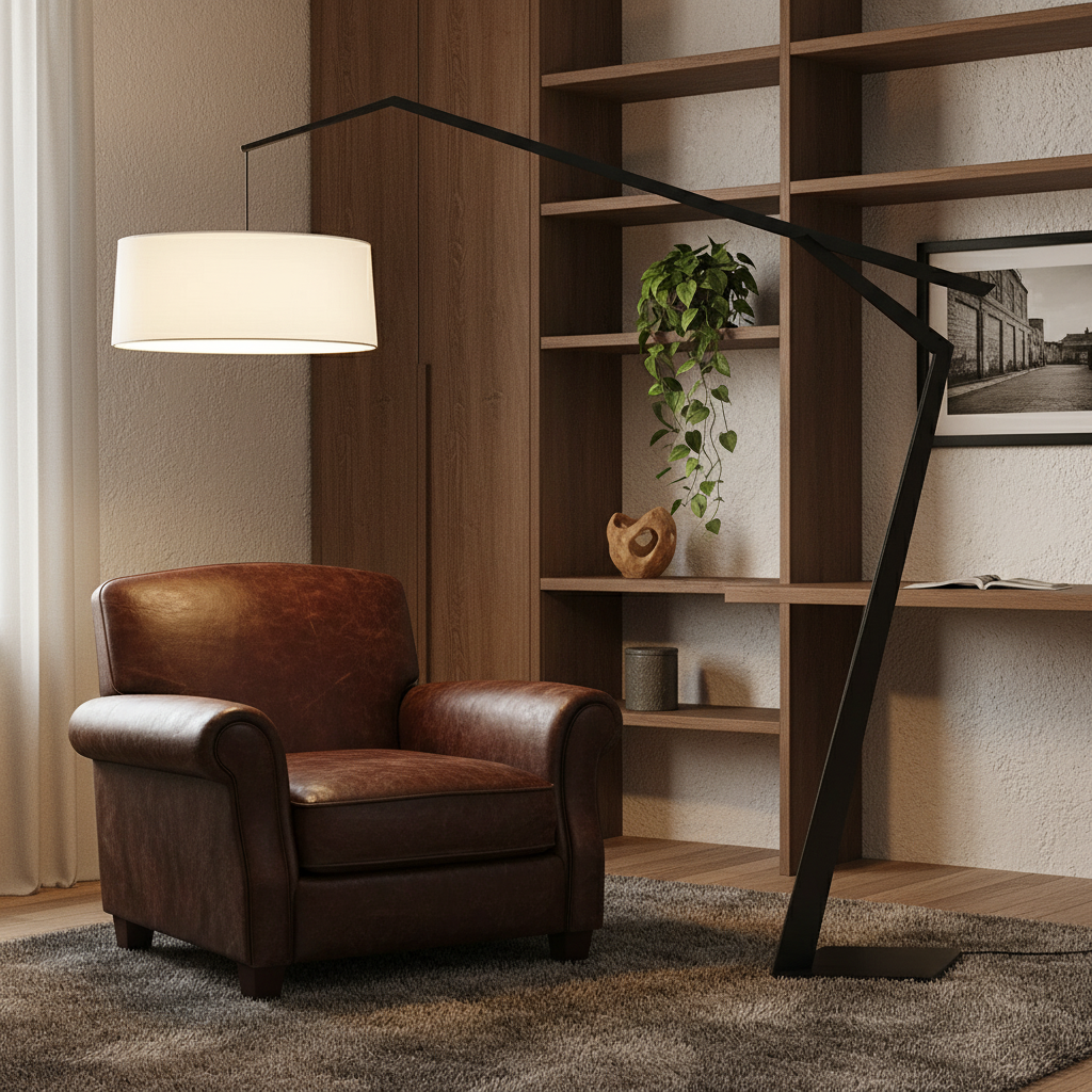 LumaCraft stylová moderní nastavitelná stojací lampa do obývacího pokoje | Temsk