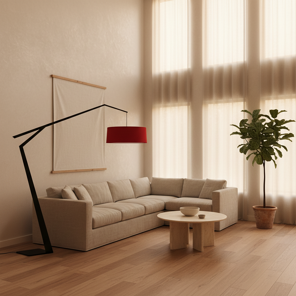 LumaCraft stylová moderní nastavitelná stojací lampa do obývacího pokoje | Temsk