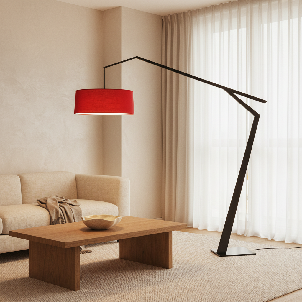 LumaCraft stylová moderní nastavitelná stojací lampa do obývacího pokoje | Temsk