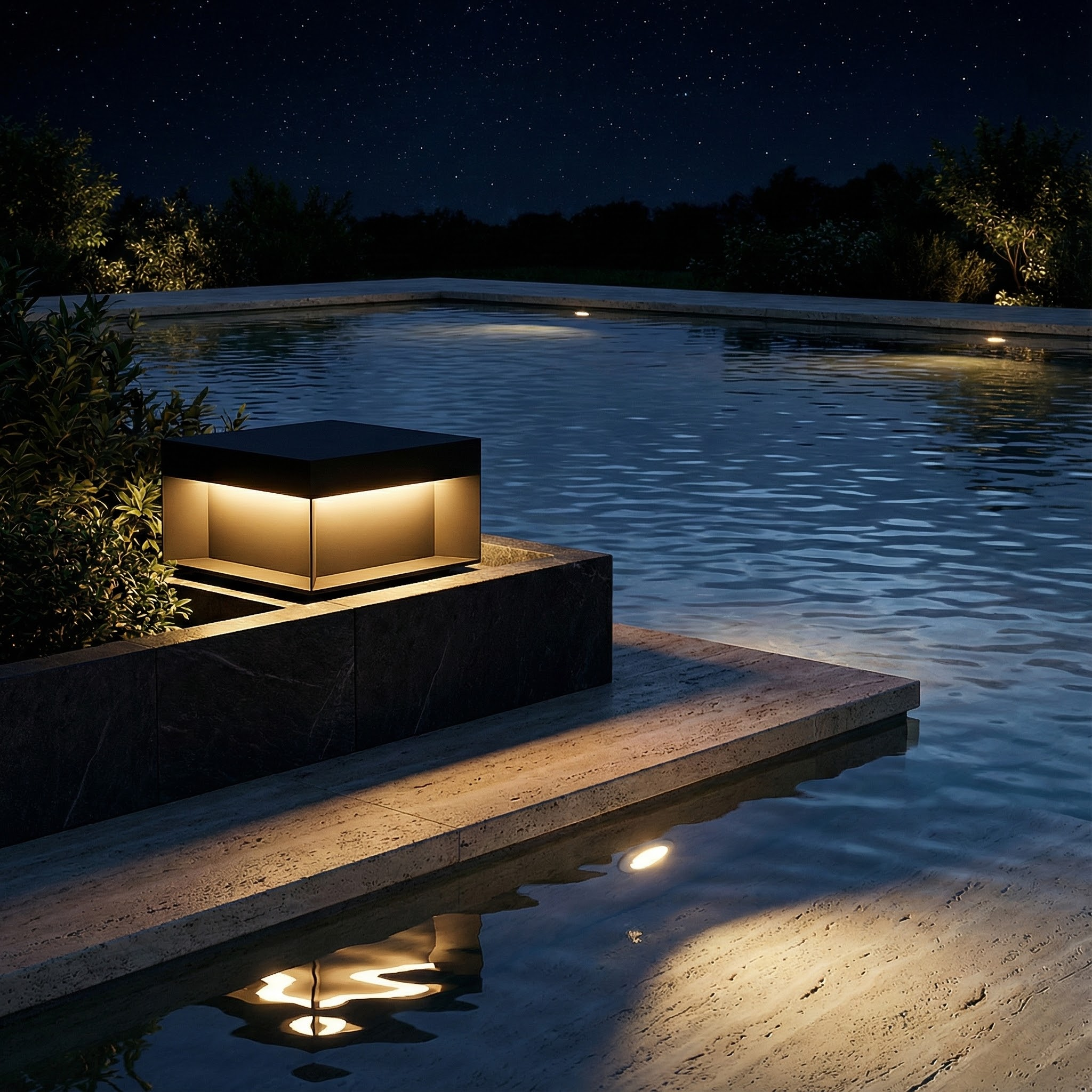 LumaCube Modern Elegant Solar Outdoor Lighting Fixture For Gardens | Temsk