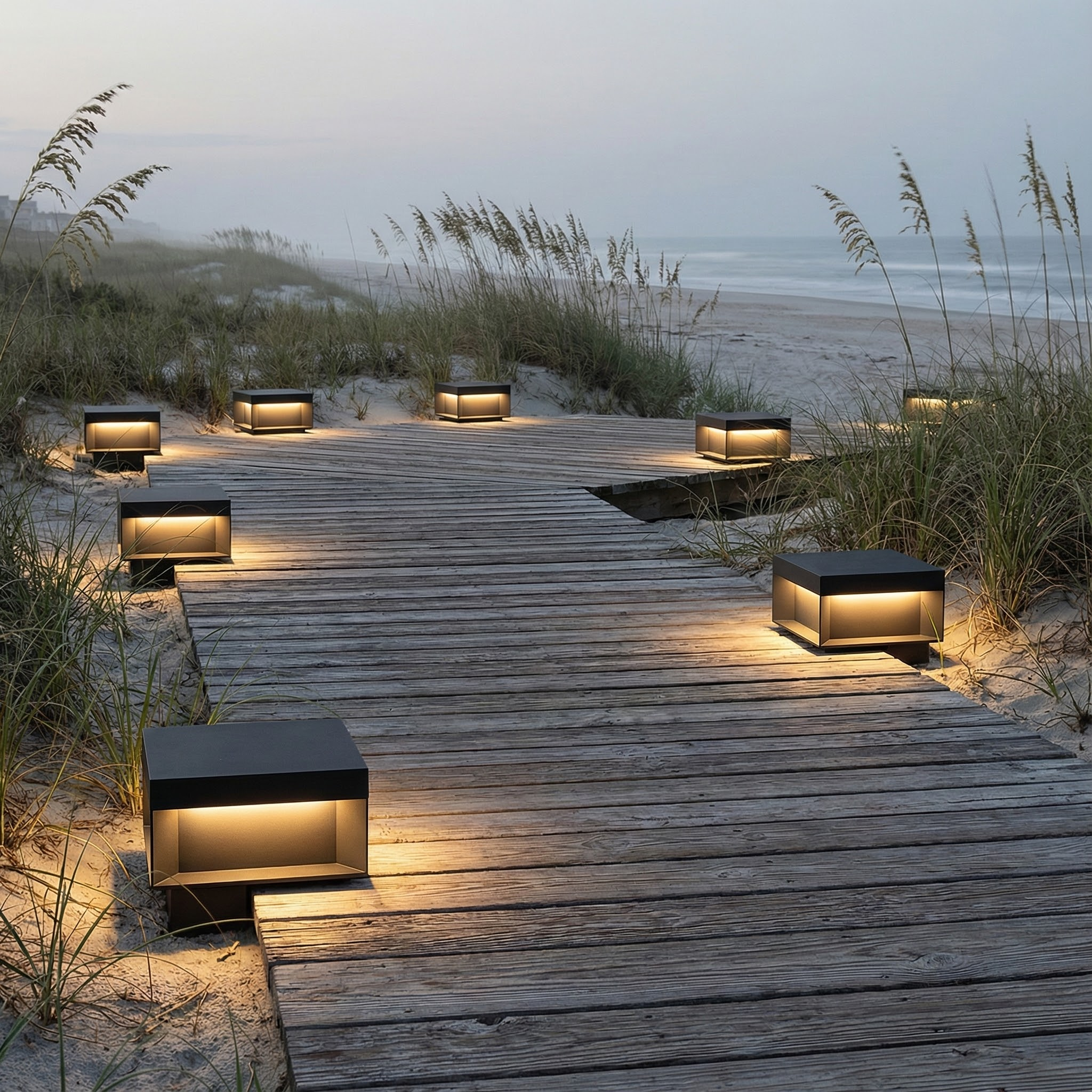 LumaCube Modern Elegant Solar Outdoor Lighting Fixture For Gardens | Temsk