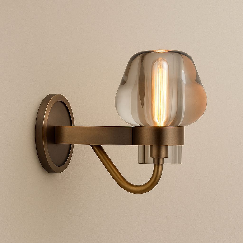 Lampada da parete elegante moderna in cristallo AureliaGlow | Temsk
